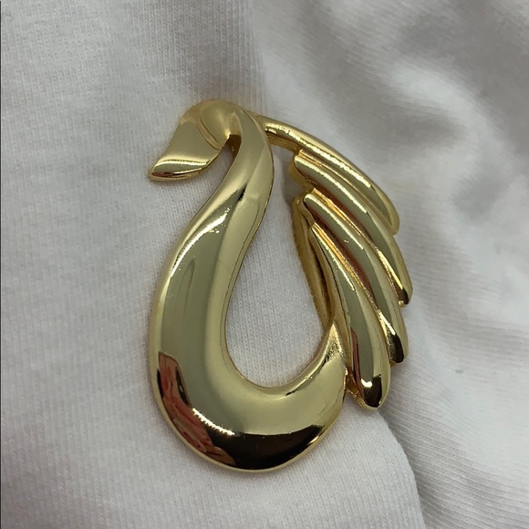 M JENT vintage scarf clip swan shape - Picture 2 of 10